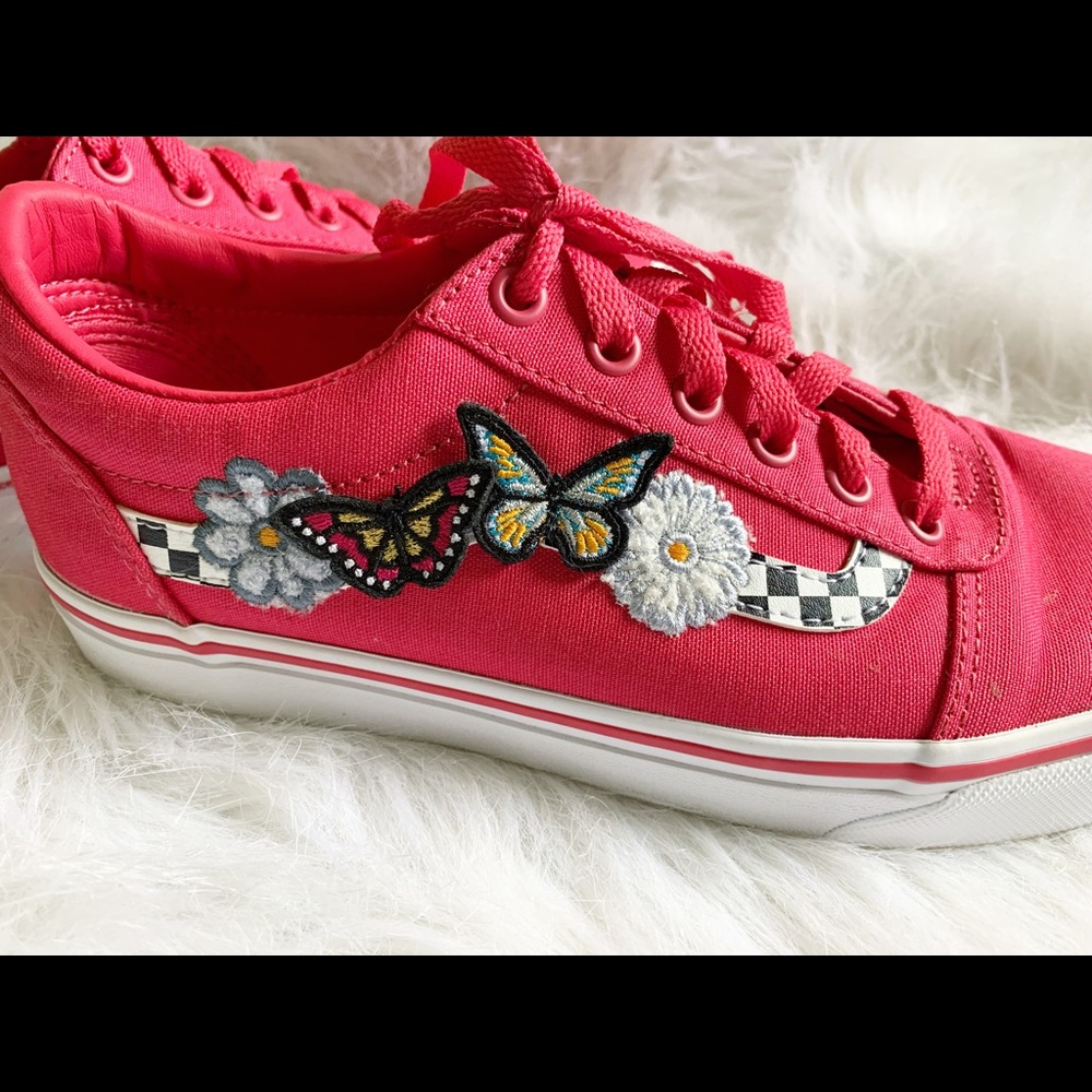 Vans ward Butterfly flower skate shoe